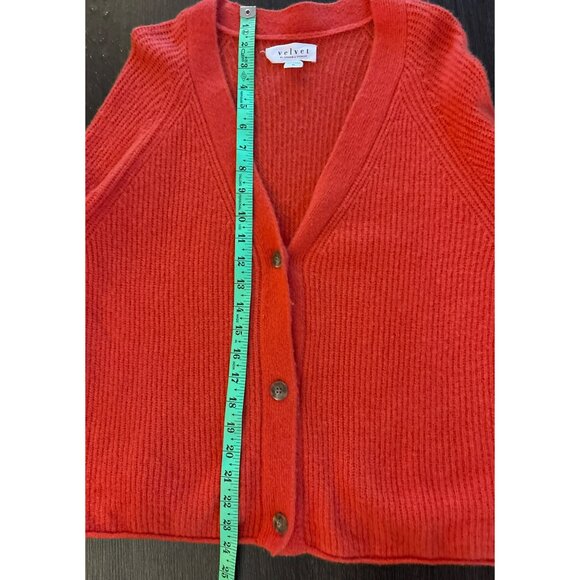 Velvet By Graham & Spencer Wool Blend Button-Front Cardigan Sweater Size M - Picture 8 of 9